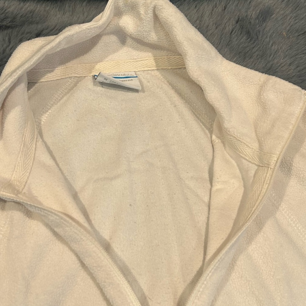 Columbia 3/4 Zip Women’s Size Small White Fleece - Picture 2 of 5